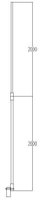 China Resistencia a los rayos UV Antena UHF 13 DBi 50Ω 4 metros longitud 475±11MHz Frecuencia en venta