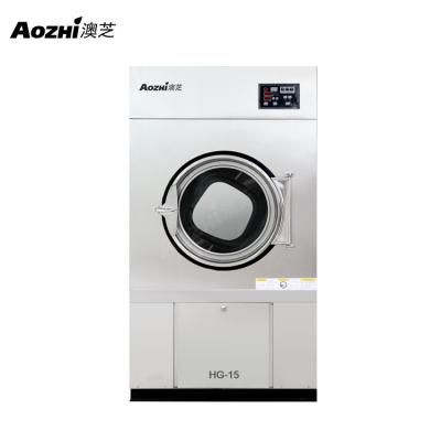 China AOZHI 15kg Stainless Steel Clothes Tumble Dryer Lpg Gas Laundry Industrial Spin à venda