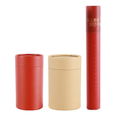 China Materials factory direct sale luxury fashion tube package red wine boxes box reused black round paper packaging with logo for sale