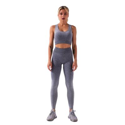 China Latest Design Breathable Seamless Push Up Leggings High Impact Sports Bra Sets 2 Piece Yoga Sport Sets for sale