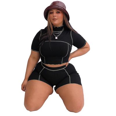 China Wholesale Anti-Wrinkle Plus Size Women Clothing Top&pants Home Casual Wear 2 Pieces Set Plus Size Yoga Set for sale