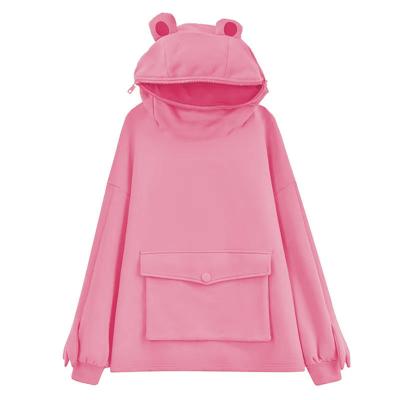 China Viable Oversized Heavy Pullover Hoodies Extra Large Long Sleeve Frog Hoodie Autumn And Winter Streetwear Loose Sweatshirt Women for sale