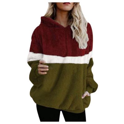 China Autumn And Winter Viable Plus Size 4x 5x Fashion Patchwork Zipper Hoodie Women's Oversized Sweater Sweater Fleece Jacket for sale