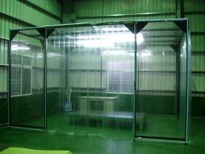 China Movable Dust Removal Booth Class 100 Laboratory Booth With PVC Curtain for sale