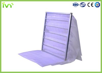 China Multi Pocket Cleanroom Bag Air Filters Synthetic Fiber Medium Material for sale