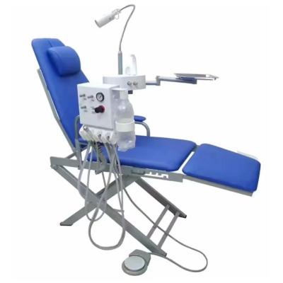 China Plan B For Dentist Portable Folding Dental Chair Light Weight Portable Dental Chair With Dental Turbine for sale