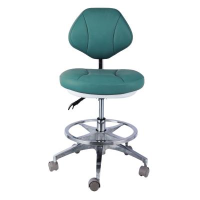 China 360 Degree Rotating Dental Assistant Chair Comfortable Seat Dentist Stool With Backrest for sale