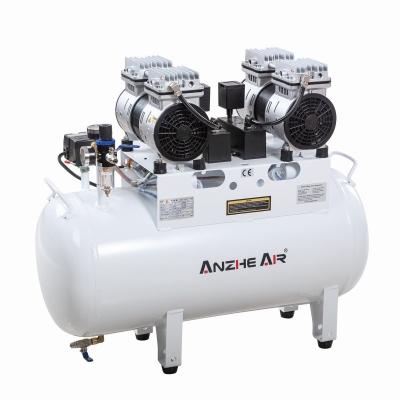 China 1100W Dental Vacuum Pump Compressor 60L Low Noise OEM/ODM Dental Dual Air Compressor for sale