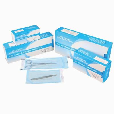 China Different Size Sterilization Pouch Bags Disposable Dental Self Seal Sterilization Pouch for sale