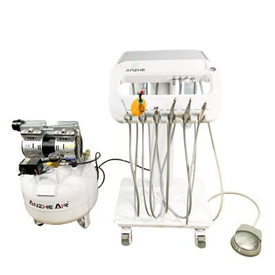 China Compressor de ar médico personalizado de 550W Bomba de ar livre de óleo Compressor de ar médico para 1 cadeira dentária à venda