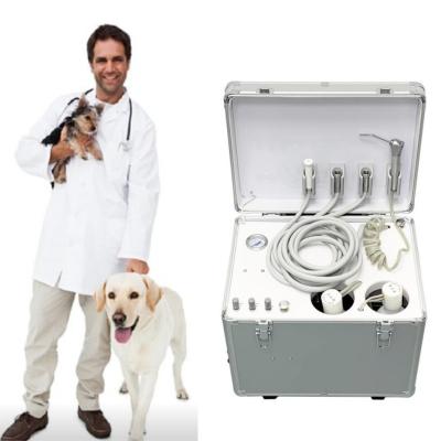 China Vet Use Portable Dental Unit Luggage Style Pets Dental Treatment Machine With Air Compressor for sale