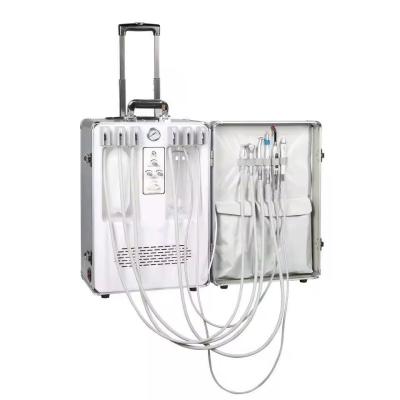 China Luggage Style Dental Clinic CE Approved Dental Mobile Unit With Air Compressor for sale