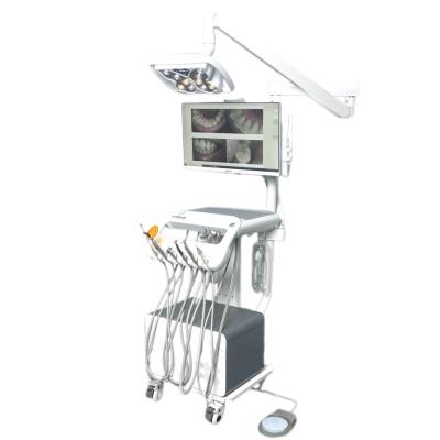 China Factory Mobile Dental Cart With Butterfly Light Portable Dental Treatment Trolley for sale