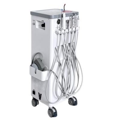 China Mobile Dental Clinic 550W Mobile Dental Operation Cart Stainless Steel Body Dental Portable Unit for sale