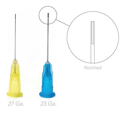 China Dental Disposable 23G Irrigation Needle Endo Top Double Hole Endo Irrigation Needle for sale