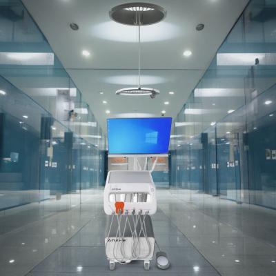 China Instrumentos Dentários Taça Móvel Trolley Cirúrgico Dentário Para Uso Veterinário Carrinho de Tratamento de Dentes de Animais de estimação Com Compressor à venda