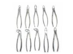 10pcs/set Orthodontic oral extraction plier stainless steel surgical tooth extracting forceps