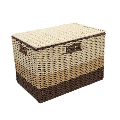 China Sustainable Custom Insulated Hand - Woven Plant Plankton Clothing Storage Box With Lid for sale