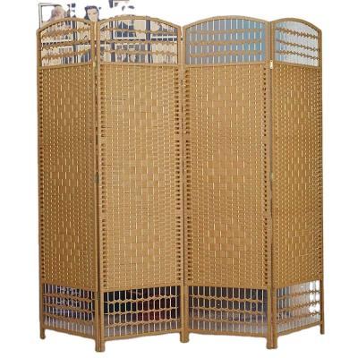 China CLASSIC 4 Panel Folding Privacy Screens Decorative Wall Divider Bamboo Room Dividers for sale