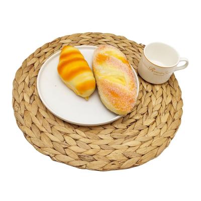 China Coastal High Quality Natural Braided Round and Oval Water Hyacinth Woven Placemat for sale