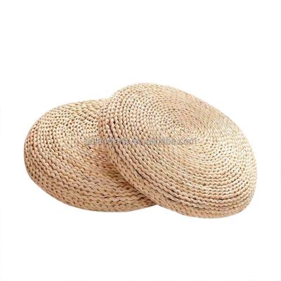 China 2022 Rattan Anti-Static Futon Around Japanese Yoga Mat Multifunction Home Decor Handmade Straw Ethnic Hand Woven Cushion Cattail Seat Tatami for sale