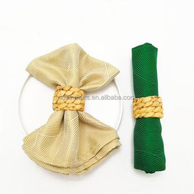 China Natural Fiber Plant Plankton Straw Water Hyacinth Viable Napkin Rings for sale