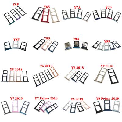 China High Quality Sim Card Tray Holder Repair Mobile Phone Part For Huawei Y5 Y6 Y6P Y6S Y7 Y7A Y7P Y8P Y8S Y9 Y9A Y9S 2018 2019 Main for sale