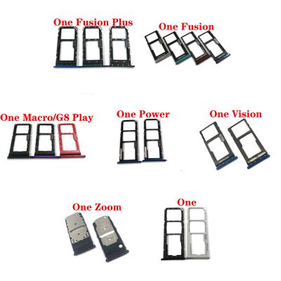 China High Quality Sim Card Tray Holder Adapter Repair Cell Phone Part Socket For Motorola Moto One Macro Vision Fusion Zoom Power Plus G8 P30 Game for sale