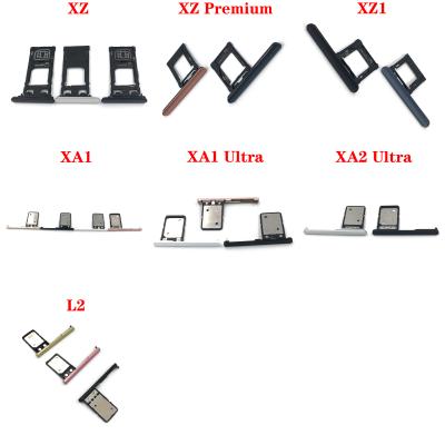 China Part Sim Card Slot Tray Mobile Phone Holder Repair For Sony Xperia XZ XZ XZ1 Premium XA1 XA2 ultra L2 for sale