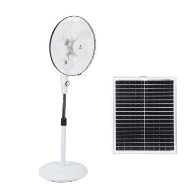 China Constant Speed ​​Fan + Oscillating Third Speed ​​Fan New Design Aluminum Housing Floor Fan 20watt Rechargeable Solar Cooling Fan for sale