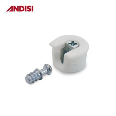 China Zinkgeplatte stalen schroef Foshan Plastic Meubels Cam Lock Rafix Connector voor hout Te koop