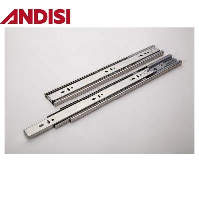 China 600mm 3-Fold Soft Close Ball Bearing Cabinet Drawer Slide Rail with 45kgs Load Capacity for sale