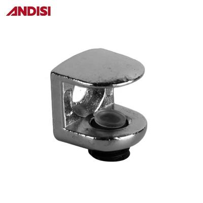 China Adjustable Shelf Holder Mini Zinc Alloy Glass Support for Decorative Shelf and Glass for sale