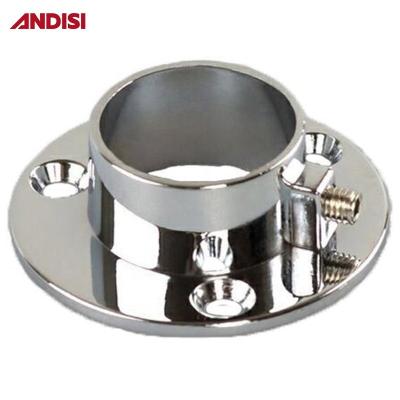 China 25mm Round Tube Support Closet Rod End Tube Flange Essential for Closet Organization for sale