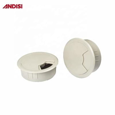 China Office Desk Cable Grommet Brush Box for Furniture Modern Design Wire Cable Outlet Box for sale