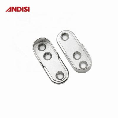 China Modern Zinc Alloy Oval Closet Rod Clothes Hanging Rail Bracket Tube Support for Closet for sale