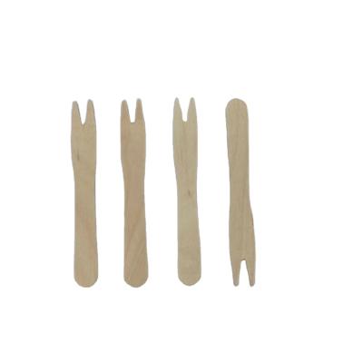 China Disposable Disposable Wooden Fork Fruit Fork Chip Wooden Fork 85mm for sale