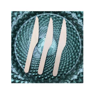 China Disposable Disposable Birch Knife Wooden Flatware Sets Knife Fork Spoon Cutlery Set for sale