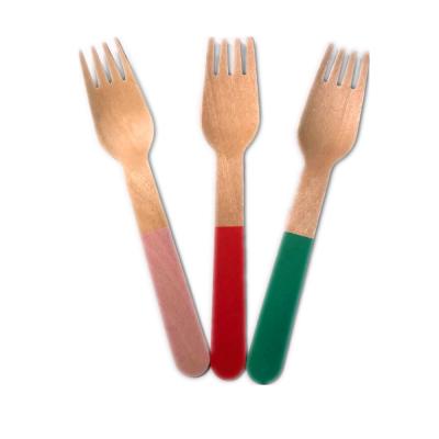 China Birch Wood Disposable Flatware Sets Knife Fork Spoon Hot Silk Screen Printing for sale