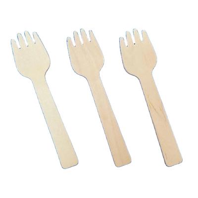 China Birch Wooden Spork 105mm Eco - Friendly Disposable Disposable for sale