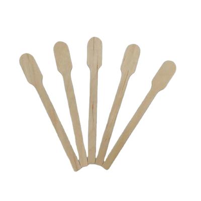 China Sustainable disposable wooden coffee paddle stirrer wooden birch sticks for sale