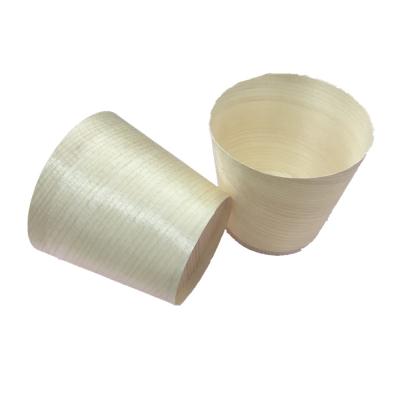 China For Disposable Wooden Food Pine Ice Fry Cup 50*22mm for sale