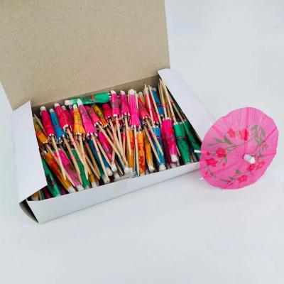 China Disposable Birch Wooden Toothpick Umbrella Disposable Toothpicks for sale