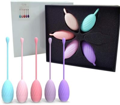 China Real touch feeling silicone egg shape weight ball kegel exercises ball for women vagina control training for sale