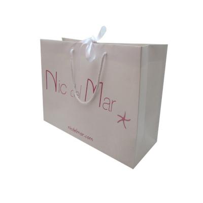 China Recycled Materials Custom Printing Foldable White Carrier With Logo Gift Luxury With Handles Paper Bags for sale