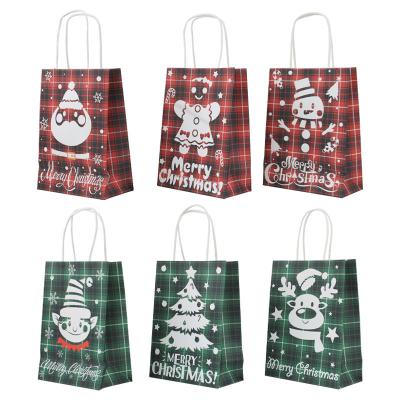 China Handmade Christmas Snowman Design Handle Boutique Gift Paper Package Bag for sale