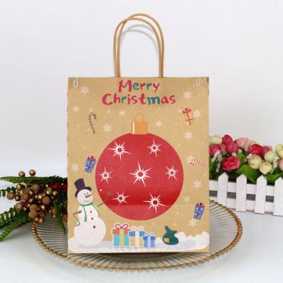 China Aseptic Christmas Trees Pattern Style Small Package Paper Bag For Candy Gift Stocking Socks for sale