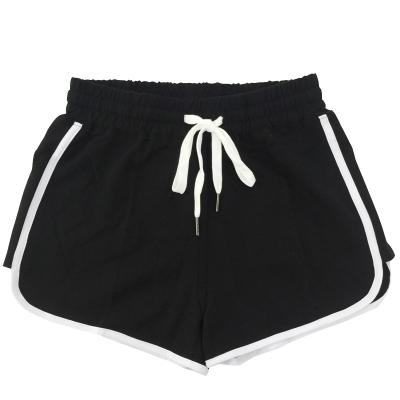 China Anti-Wrinkle Sports Shorts Summer New Drawstring Elastic Soft Ladies Patchwork Casual Thin Hot Shorts for sale