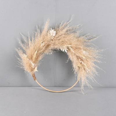 China Gift Flower Festival Flower Hotel Cafe Wall Decoration Home Non-Toxic Pampas Grass Garland for sale