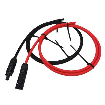 China Red And Black Solar Power System Solar Cable Para Paneles Solares Wire Cable 4mm Male Female Connector for sale